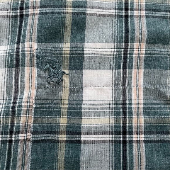 Knights Sportswear Men’s Short Sleeve Shirt Plaid Green Medium Gently Wo… - Picture 3 of 5